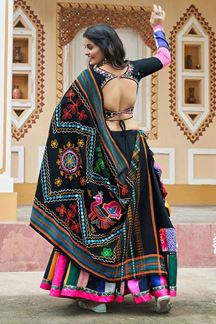 Picture of Heavenly Black Designer Lehenga Choli for Navratri Festival