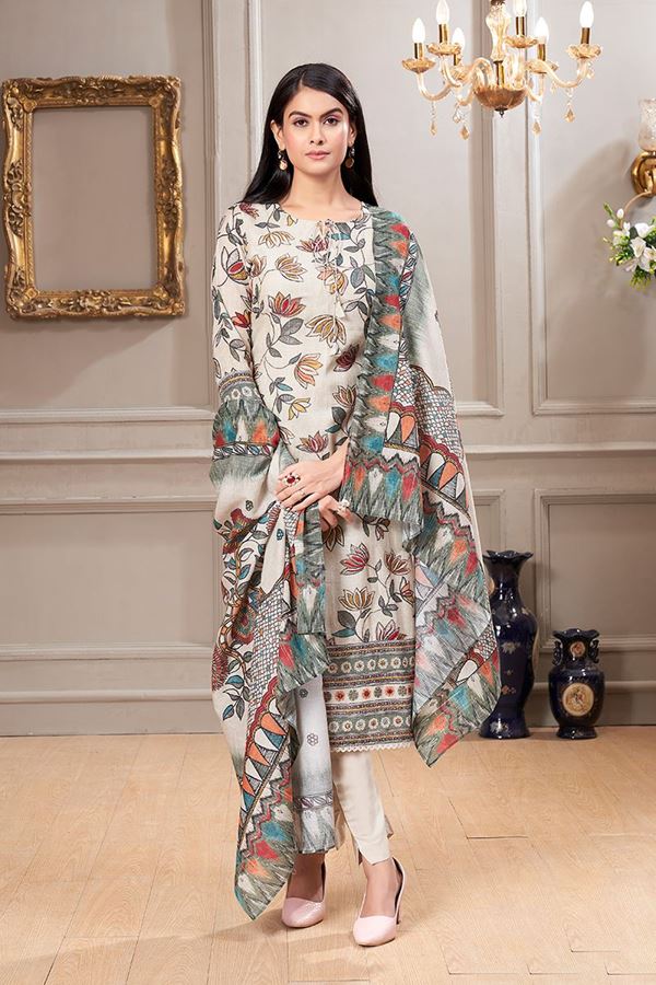 Picture of Exuberant Printed Designer Straight Cut Suit for Party and Festival