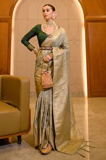 Picture of Fascinating Satin Silk Designer Saree for Wedding and Reception