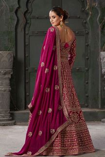 Picture of Breathtaking Pink Designer Bridal Lehenga Choli for Wedding and Reception