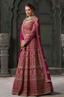 Picture of Breathtaking Pink Designer Bridal Lehenga Choli for Wedding and Reception