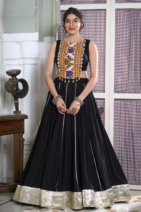 Picture of Enticing Black Designer Lehenga Choli for Navratri Festival