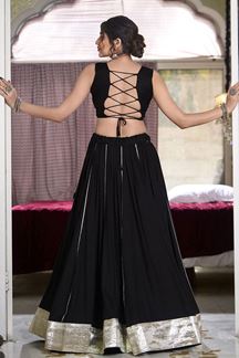 Picture of Enticing Black Designer Lehenga Choli for Navratri Festival