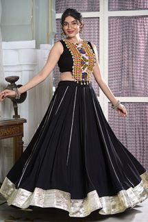 Picture of Enticing Black Designer Lehenga Choli for Navratri Festival