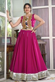 Picture of Irresistible Pink Designer Lehenga Choli for Navratri Festival