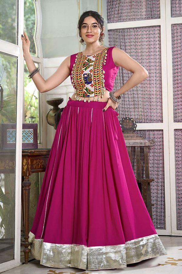 Picture of Irresistible Pink Designer Lehenga Choli for Navratri Festival