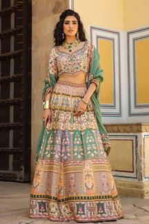 Picture of Ethnic Multi Designer Lehenga Choli for Wedding and Sangeet