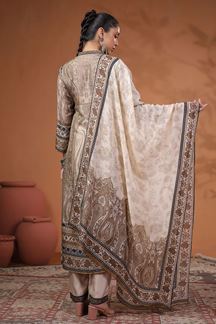 Picture of Flawless Beige Designer Straight Cut Suit for Party