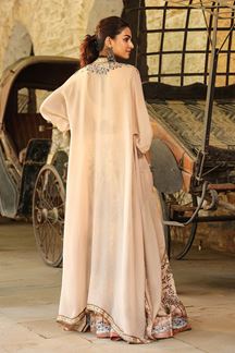 Picture of Creative Beige Designer Palazzo Suit for Party and Festivals