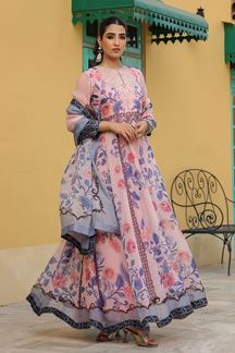 Picture of Irresistible Pink Designer Gown for Party and Festivals