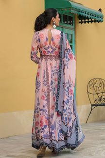 Picture of Irresistible Pink Designer Gown for Party and Festivals