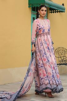 Picture of Irresistible Pink Designer Gown for Party and Festivals