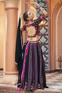 Picture of Stunning Black Designer Lehenga Choli for Navratri Festival