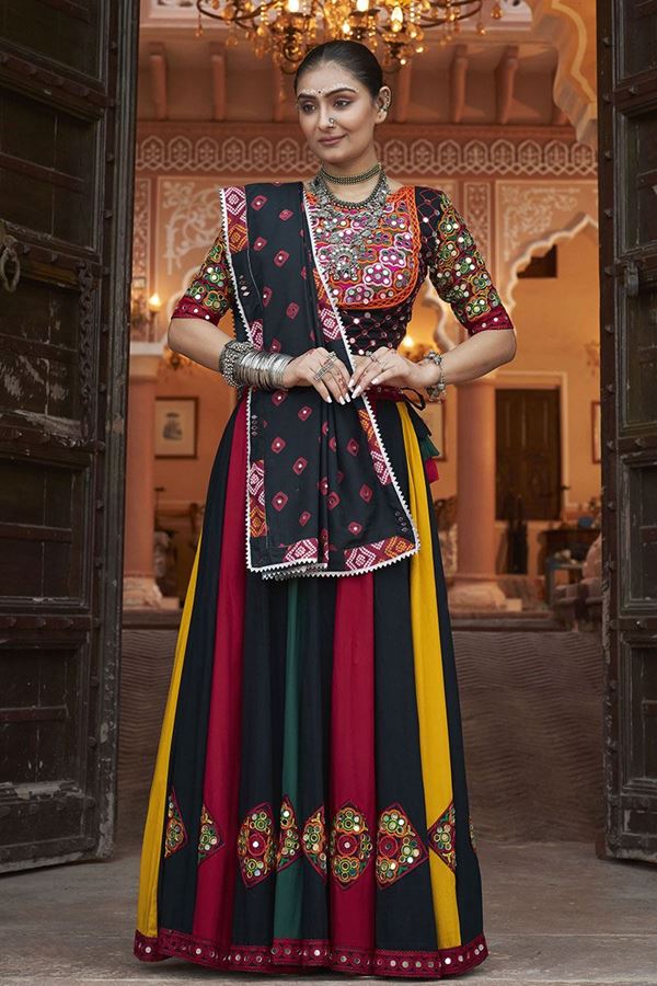 Picture of Mesmerizing Black Designer Lehenga Choli for Navratri Festival