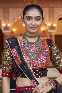 Picture of Mesmerizing Black Designer Lehenga Choli for Navratri Festival