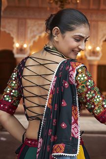 Picture of Mesmerizing Black Designer Lehenga Choli for Navratri Festival