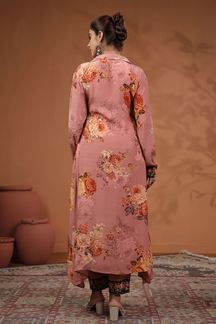 Picture of Surreal Peach Printed Designer Kurti for Party and Festive Wear