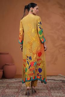 Picture of Exuberant Mustard Designer Kurti for Party and Haldi