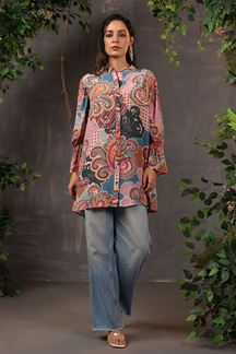 Picture of Flawless Printed Designer Short Top for Casual Wear