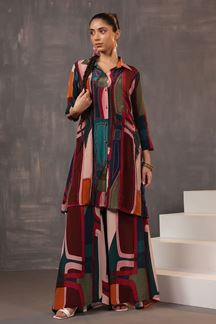 Picture of Dazzling Printed Designer Palazzo Suit for Party