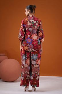 Picture of Surreal Floral Printed Designer Co-Ord Set for Party