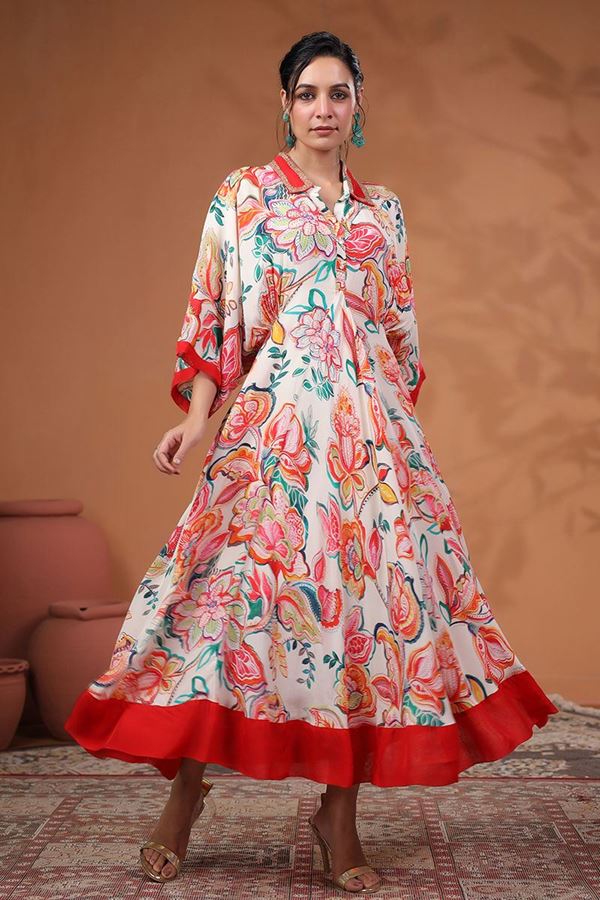 Picture of Stunning Floral Printed Designer Indo-Western Outfit for Party and Festive wear