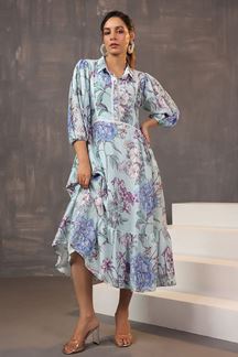 Picture of Glorious Light Printed Designer Indo-Western Outfit for Party and Festive wear 