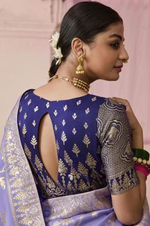 Picture of Creative Lavender Designer Saree for Wedding, Engagement, and Reception