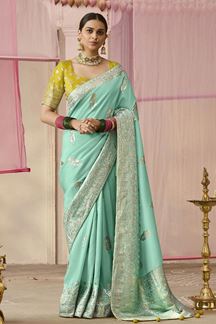 Picture of Mesmerizing Dola Viscose Silk Designer Saree for Wedding, Engagement, and Reception