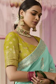 Picture of Mesmerizing Dola Viscose Silk Designer Saree for Wedding, Engagement, and Reception