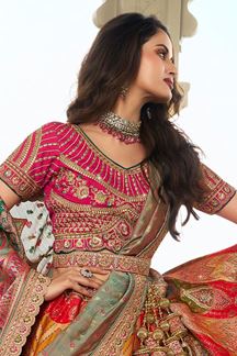 Picture of Creative Pink Designer Bridal Lehenga Choli for Wedding and Reception