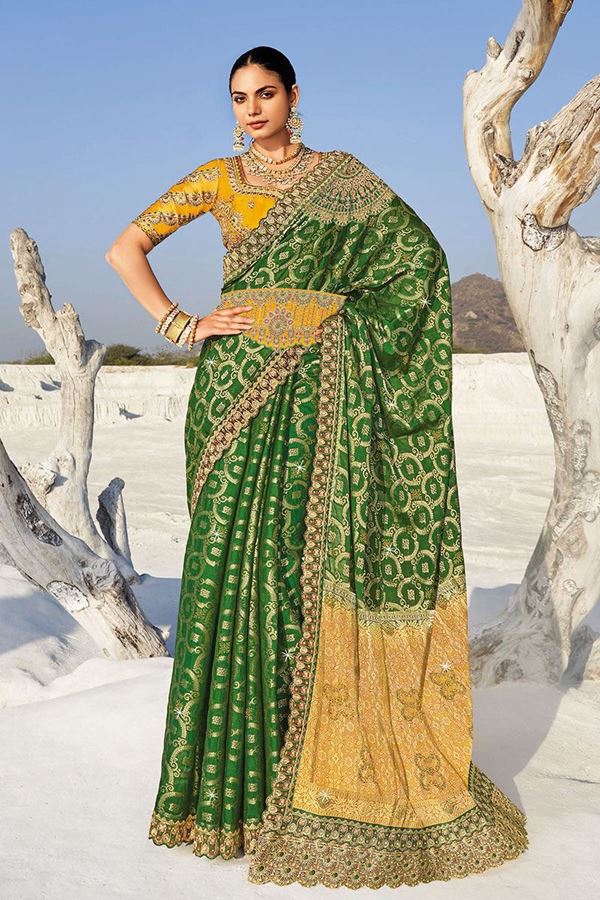 Picture of Breathtaking Georgette Designer Saree with Belt for Wedding and Reception