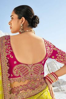 Picture of Smashing Georgette Designer Saree with Belt for Wedding and Reception