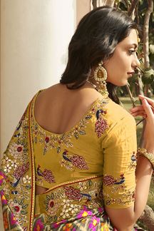 Picture of Exquisite Silk Designer Saree for Wedding and Reception