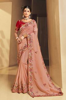 Picture of Impressive Organza Designer Saree for Party and Reception