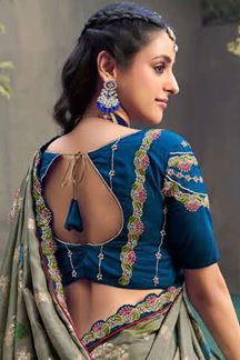 Picture of Astounding Silk Designer Saree for Party, Engagement, and Reception