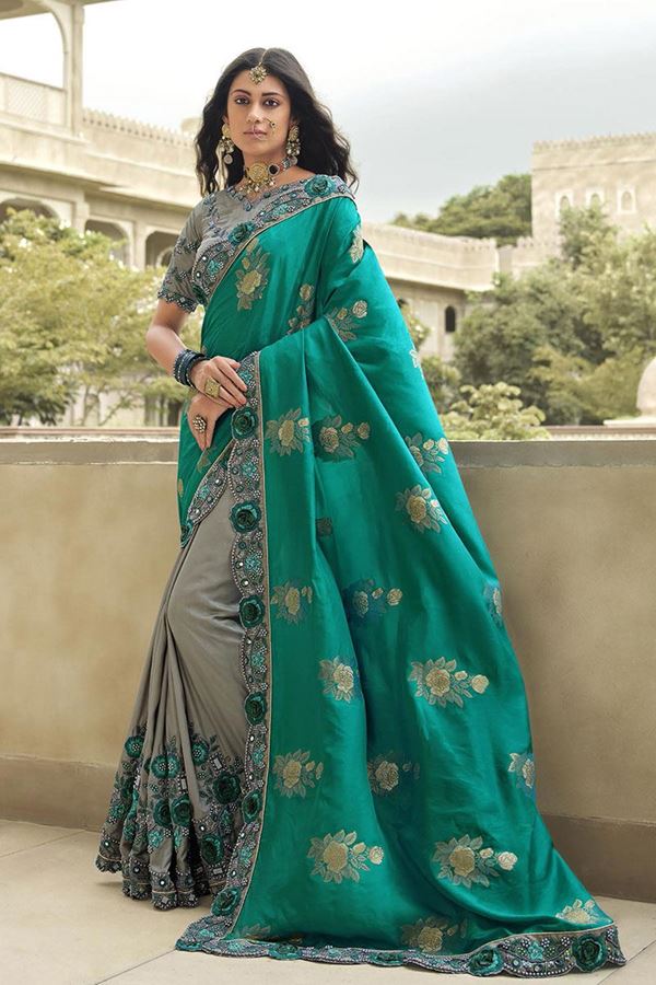 Picture of Marvelous Silk Designer Saree for Engagement, Reception