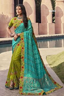 Picture of Aesthetic Silk Designer Saree for Wedding and Reception