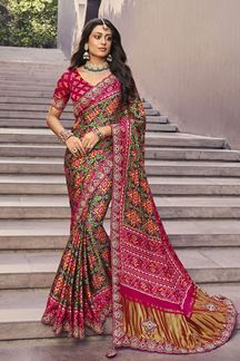 Picture of Amazing Silk Designer Saree for Weddings, Reception, and Festivals