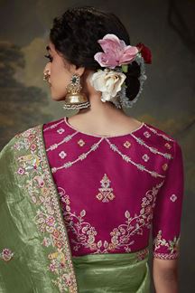 Picture of Spectacular Pure Silk Designer Saree for Wedding, Engagement, and Reception