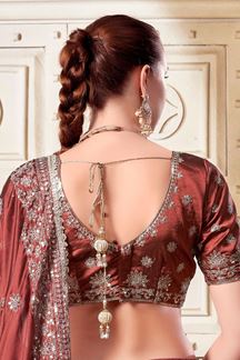 Picture of Trendy Brown Designer Lehenga Choli for Wedding and Reception 