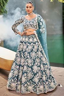 Picture of Spectacular Designer Lehenga Choli for Engagement and Reception 