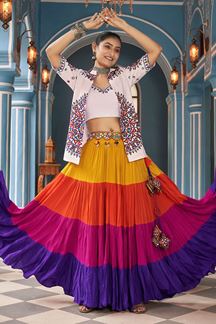 Picture of Flamboyant Designer Navratri Lehenga Choli for Garba Raas 