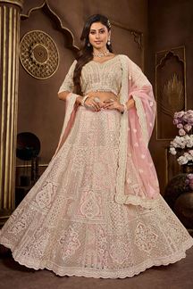 Picture of Charming Peach Designer Lehenga Choli for Engagement and Reception