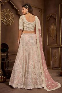 Picture of Charming Peach Designer Lehenga Choli for Engagement and Reception