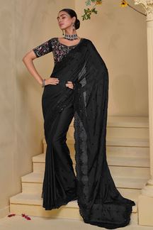 Picture of Fashionable Pure Banarasi Tuscany Silk Designer Saree for Party