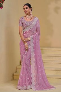 Picture of Outstanding Pure Banarasi Tuscany Silk Designer Saree for Party, Engagement, and Reception