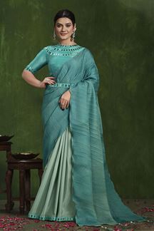 Picture of Surreal Crepe Silk Georgette Designer Saree for Wedding and Reception