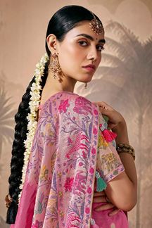 Picture of Charismatic Munga Silk Designer Saree for Weddings, Reception, Party, and Festivals