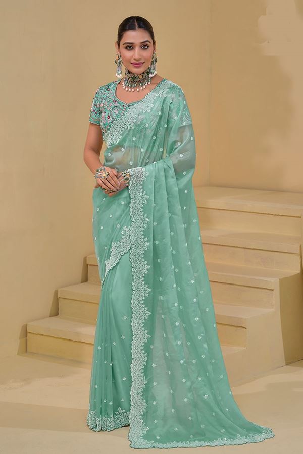 Picture of Breathtaking Banarasi Tuscany Designer Saree for Wedding, Engagement, Reception, Party, and Festivals